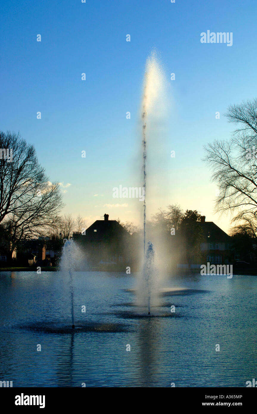 A Set Of Decorative Fountains, Located In Hanley Park, In StokeOn