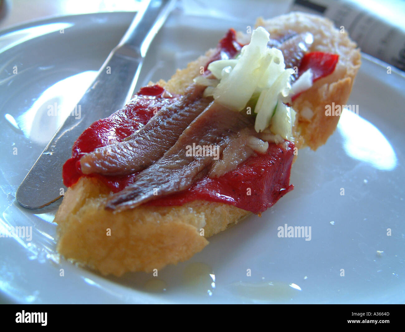 a spanish snack tapa Stock Photo Alamy