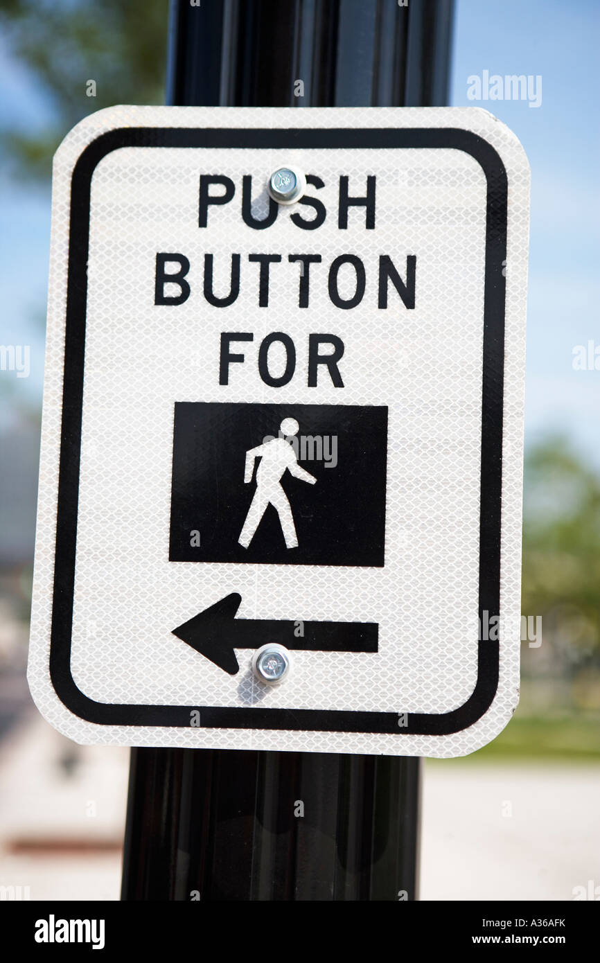 PUSH TO WALK BUTTON Stock Photo Alamy