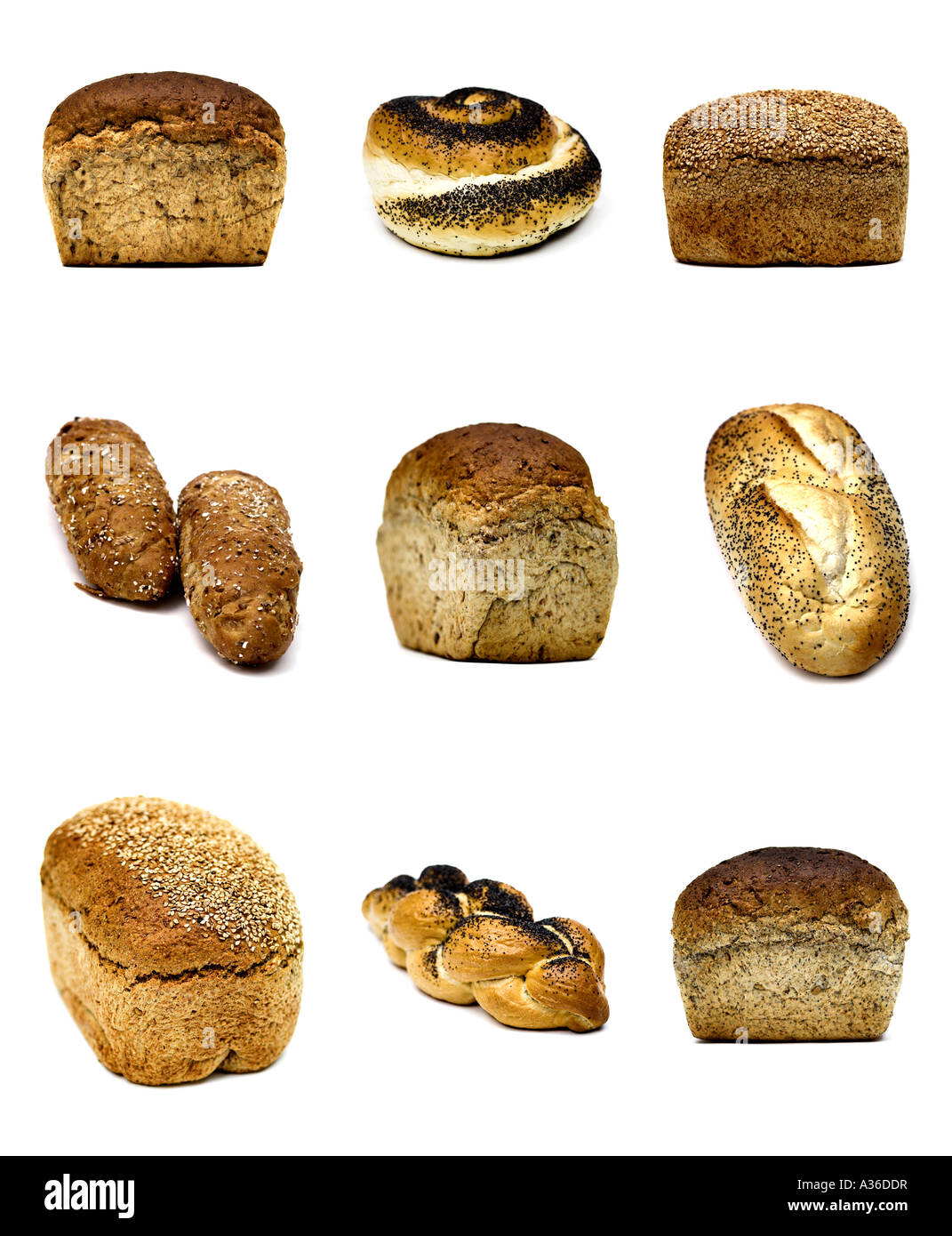 Bread varieties Stock Photo