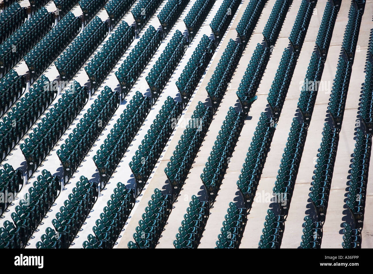 STADIUM SEATING, SEATS Stock Photo