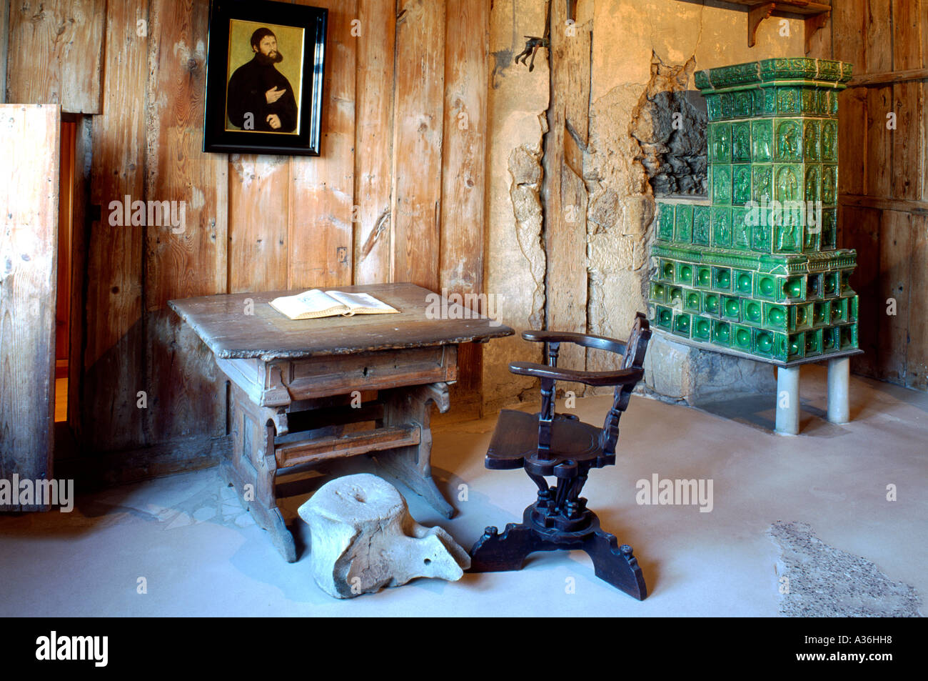 Luther´s Room Wartburg Eisenach Germany Stock Photo