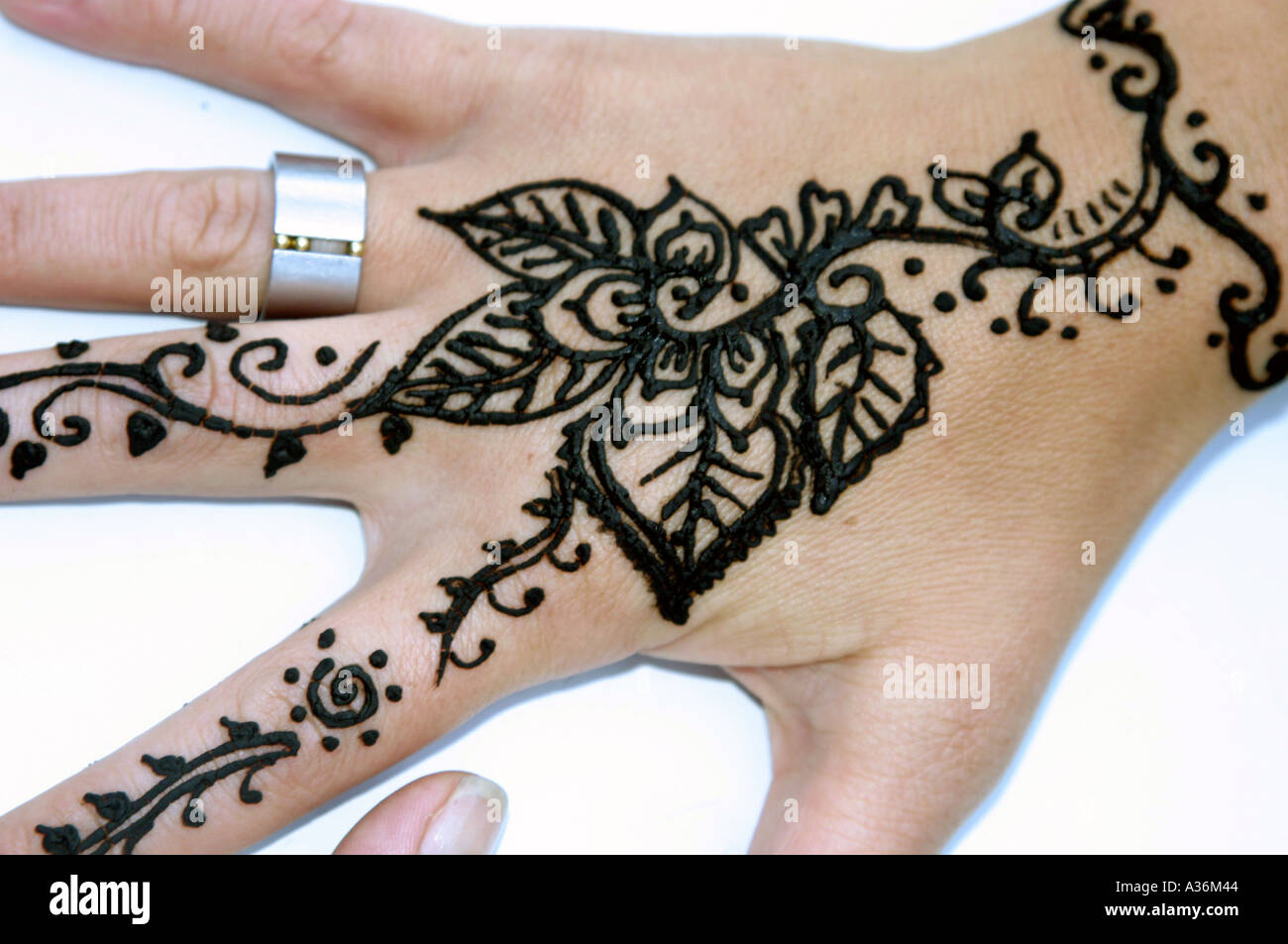 Malaysia Kuala Lumpur Henna Tattoo Stock Photo - Alamy