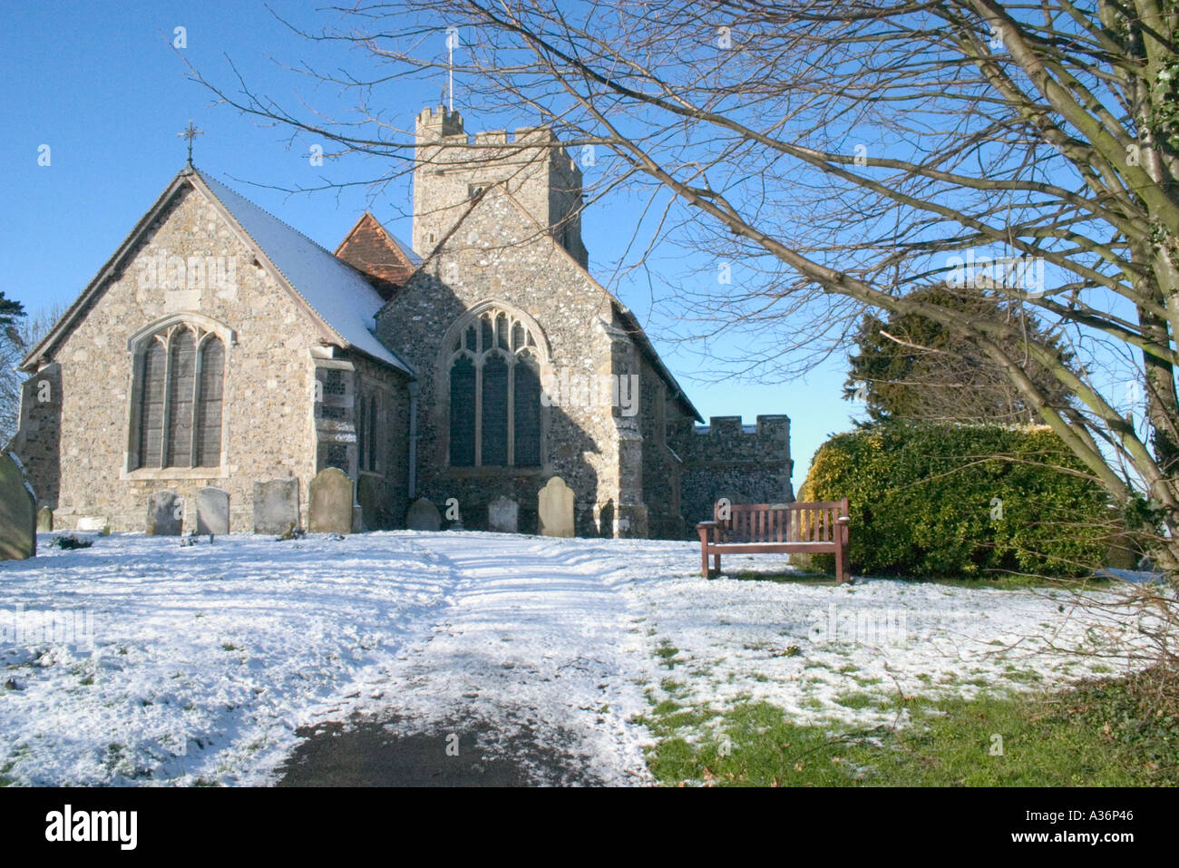 Kent church snow hires stock photography and images Alamy