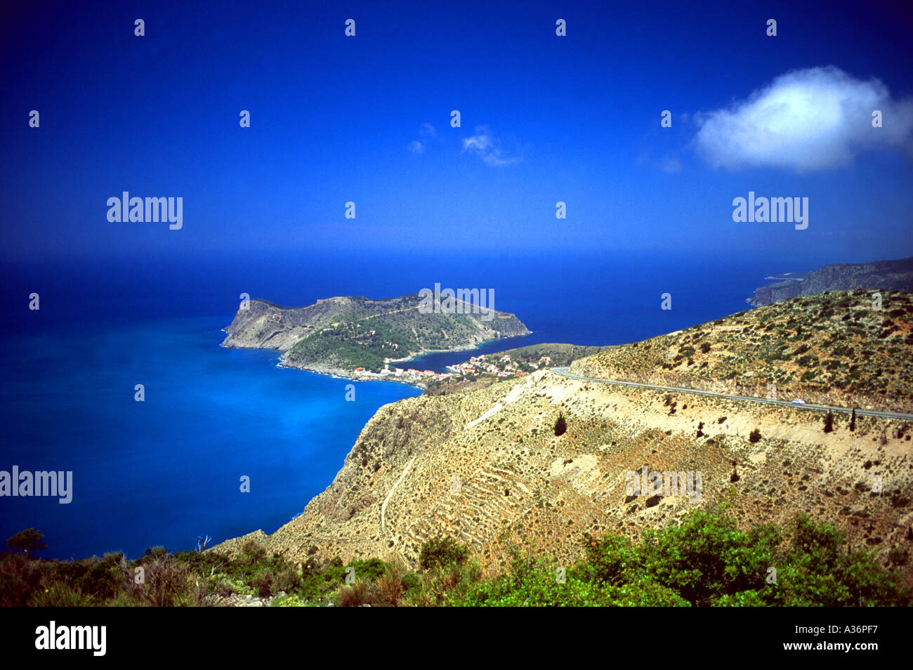 Assos Penninsula Kefalonia Greece EU European Union Europe Stock Photo