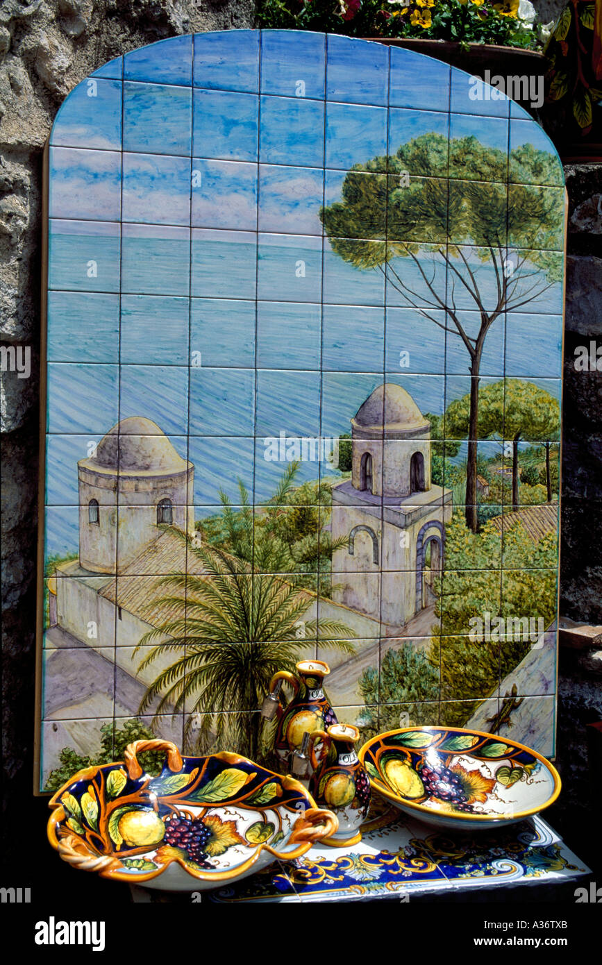 Ceramics Ravello Amalfi Coast Italy Stock Photo Alamy