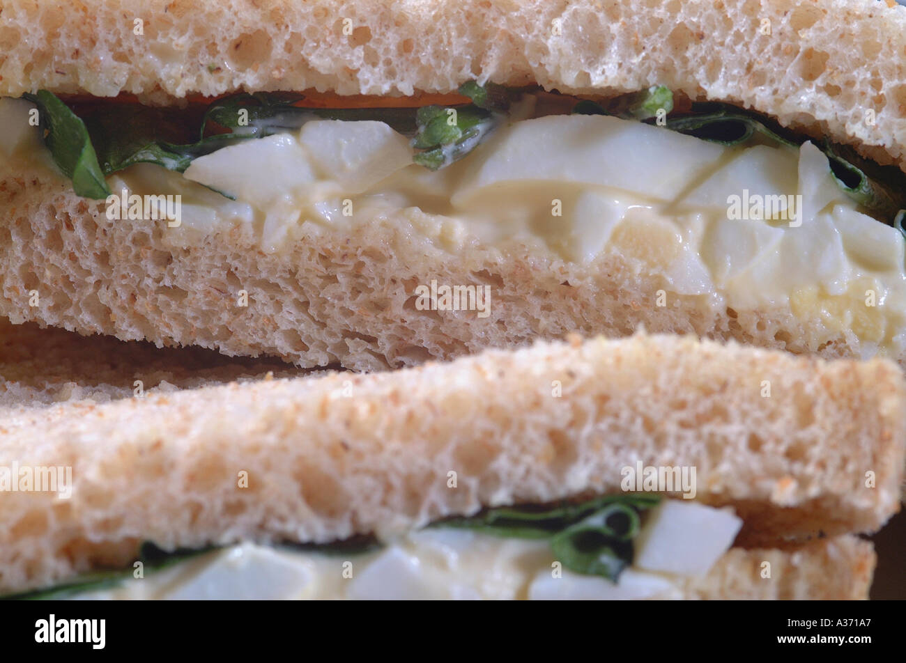 Egg Mayonnaise Cress Sandwich Stock Photo Alamy