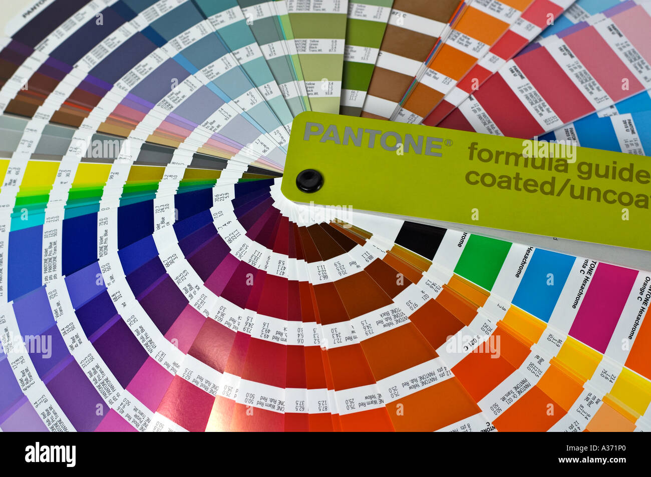 Pantone color guide fan Stock Photo Alamy