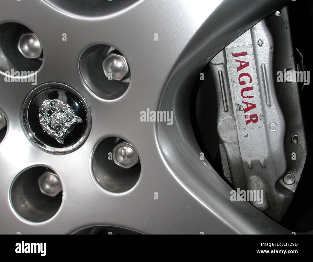 Jaguar Car Wheel and Brake Caliper Stock Photo Alamy