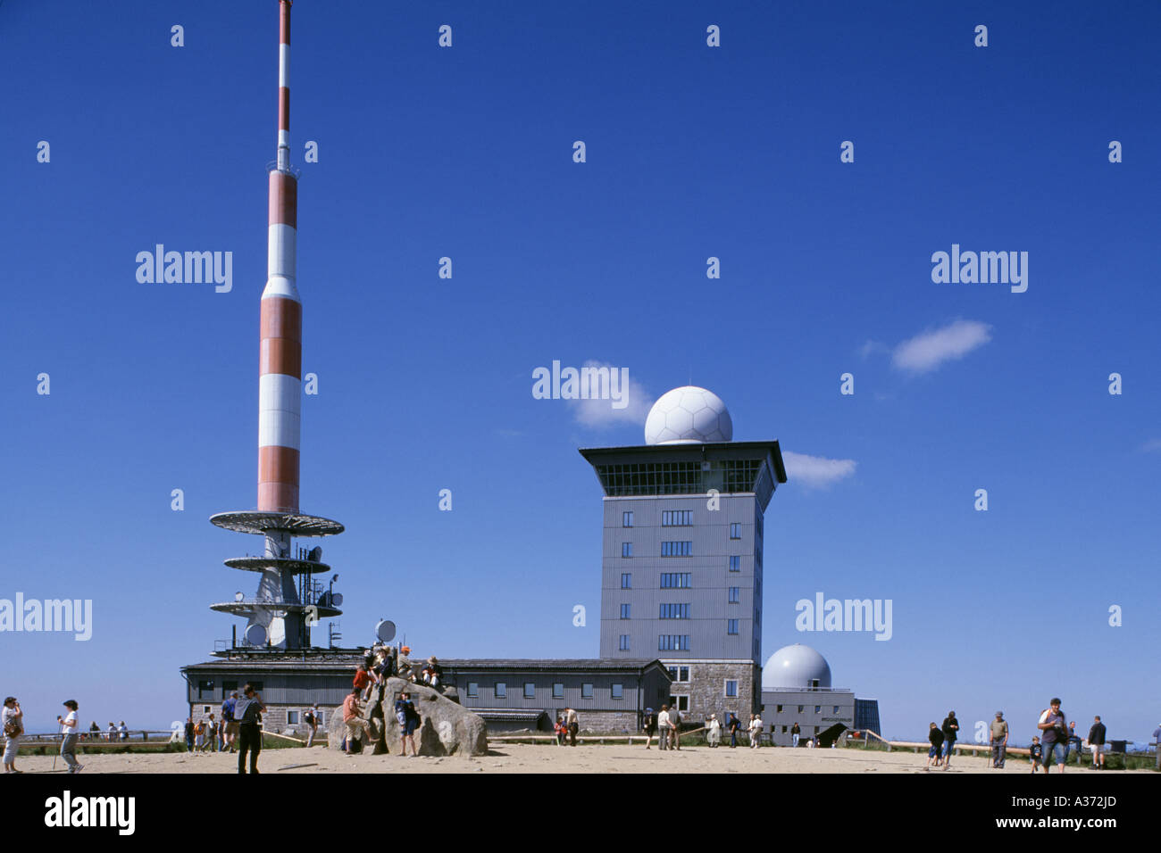 Meteorological Station Brocken Germany Stock Photo