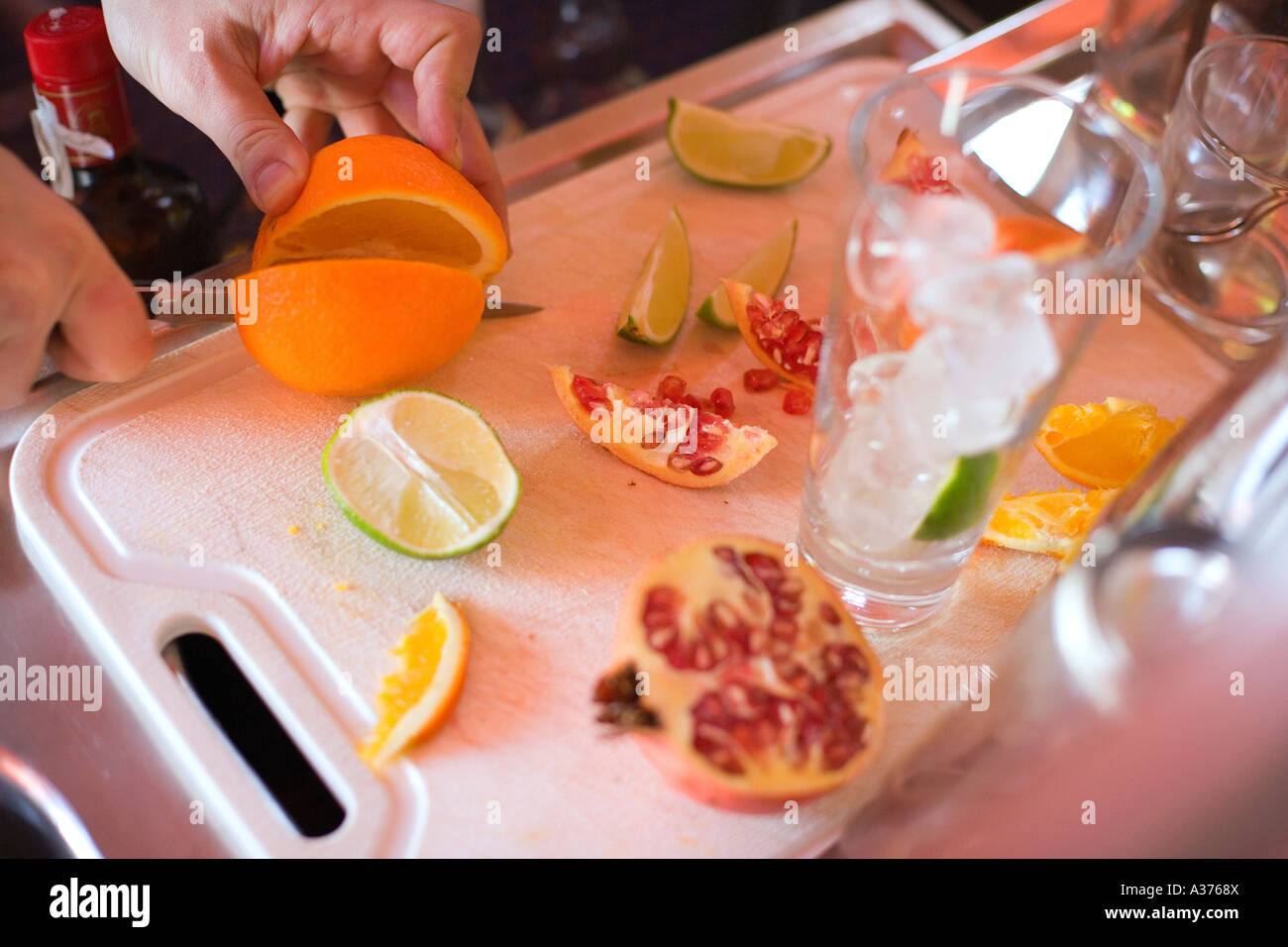making cocktail prepare of cocktail Stock Photo - Alamy