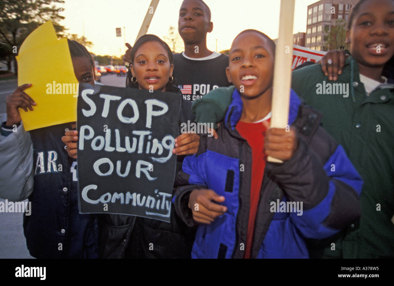 Pollution Protest Stock Photo