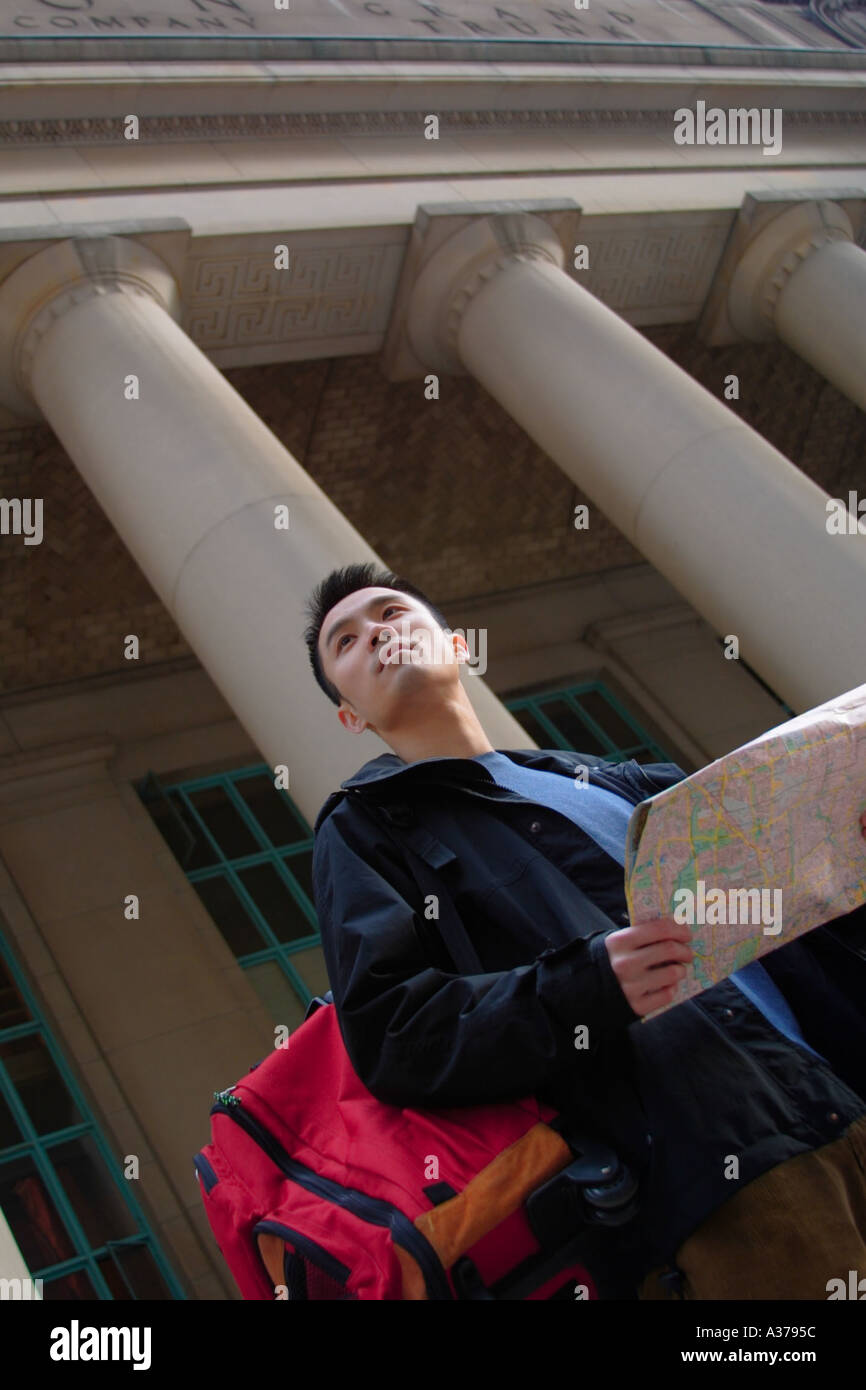 Asian Man Travelling Stock Photo