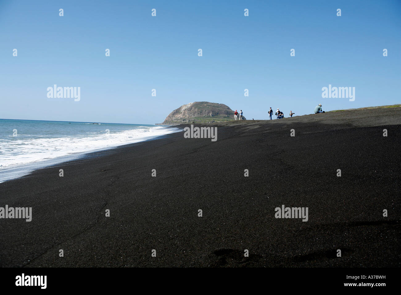 The Black Sands of the invasion beaches of Iwo Jima. It was across ...