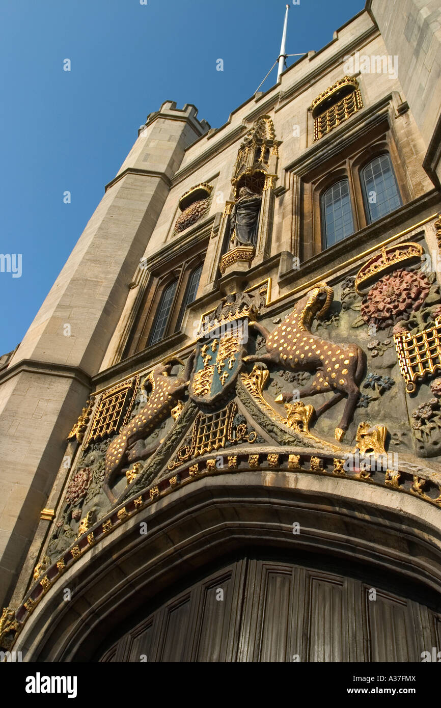 The Great Gate of Christ's College, Cambridge UK Stock Photo