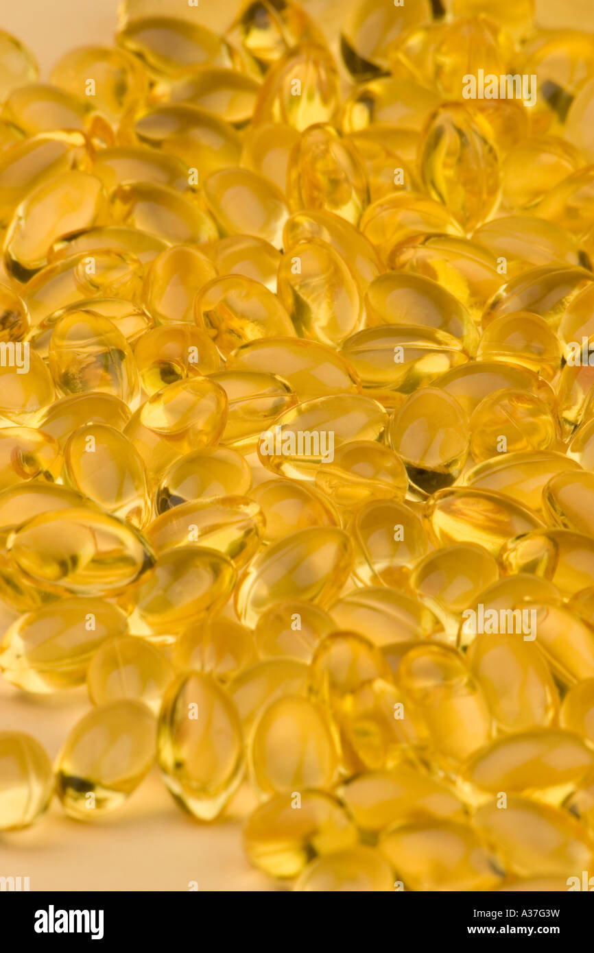 Cod liver oil capsules Stock Photo Alamy
