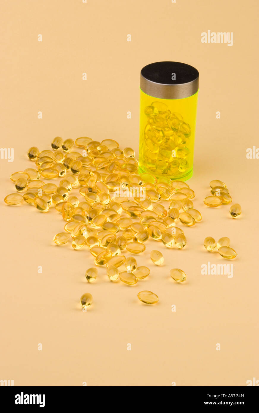 Cod liver oil capsules Stock Photo Alamy