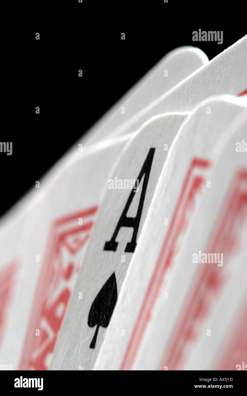 Playing Cards Aces Deuces Kings Queens Jokers Tens Nines Eights Sevens Six Five Fours Three Two One Straights F Stock Photo