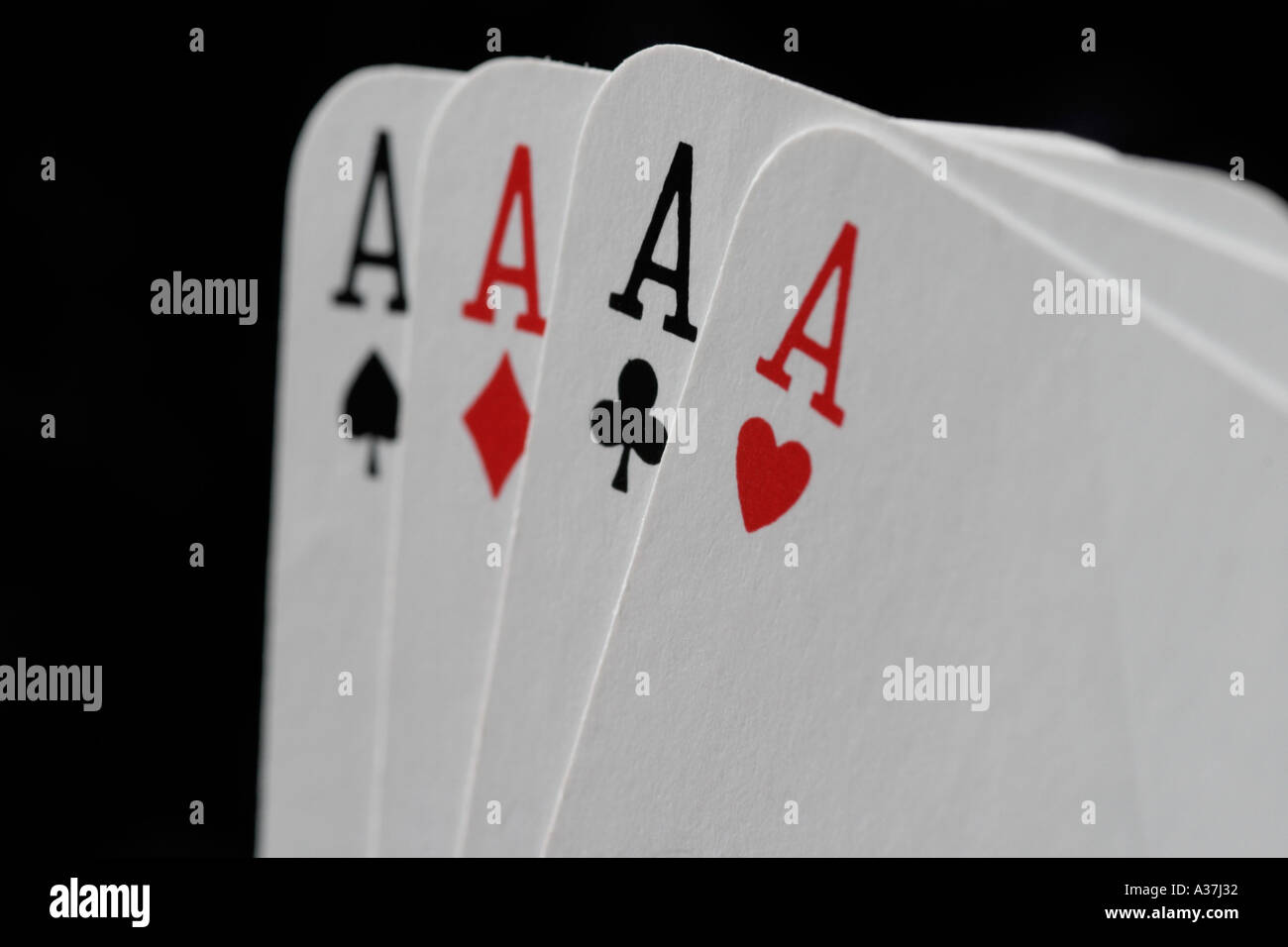 Playing Cards Aces Deuces Kings Queens Jokers Tens Nines Eights Sevens Six Five Fours Three Two One Straights F Stock Photo