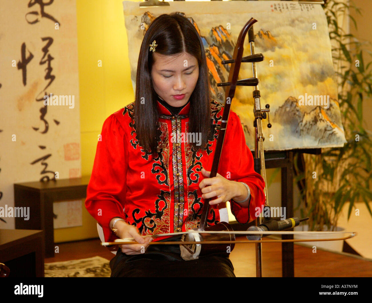 Frau aus Taiwan Portrait, Woman in National Garb from Taiwan Portrait Asian Stock Photo