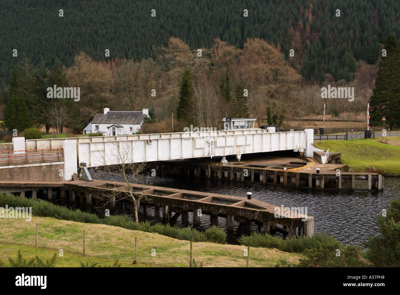 South Laggan Swing Bridge On The Caledonian Canal Scotland