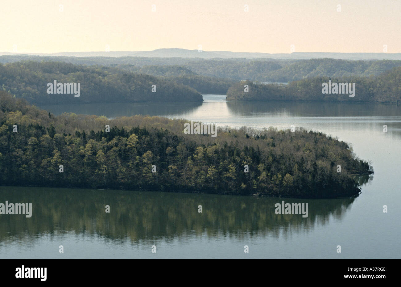 Kentucky Dale Hollow Lake View Lake From Cliff Dale Hollow State Park Islands And Wooded 1680