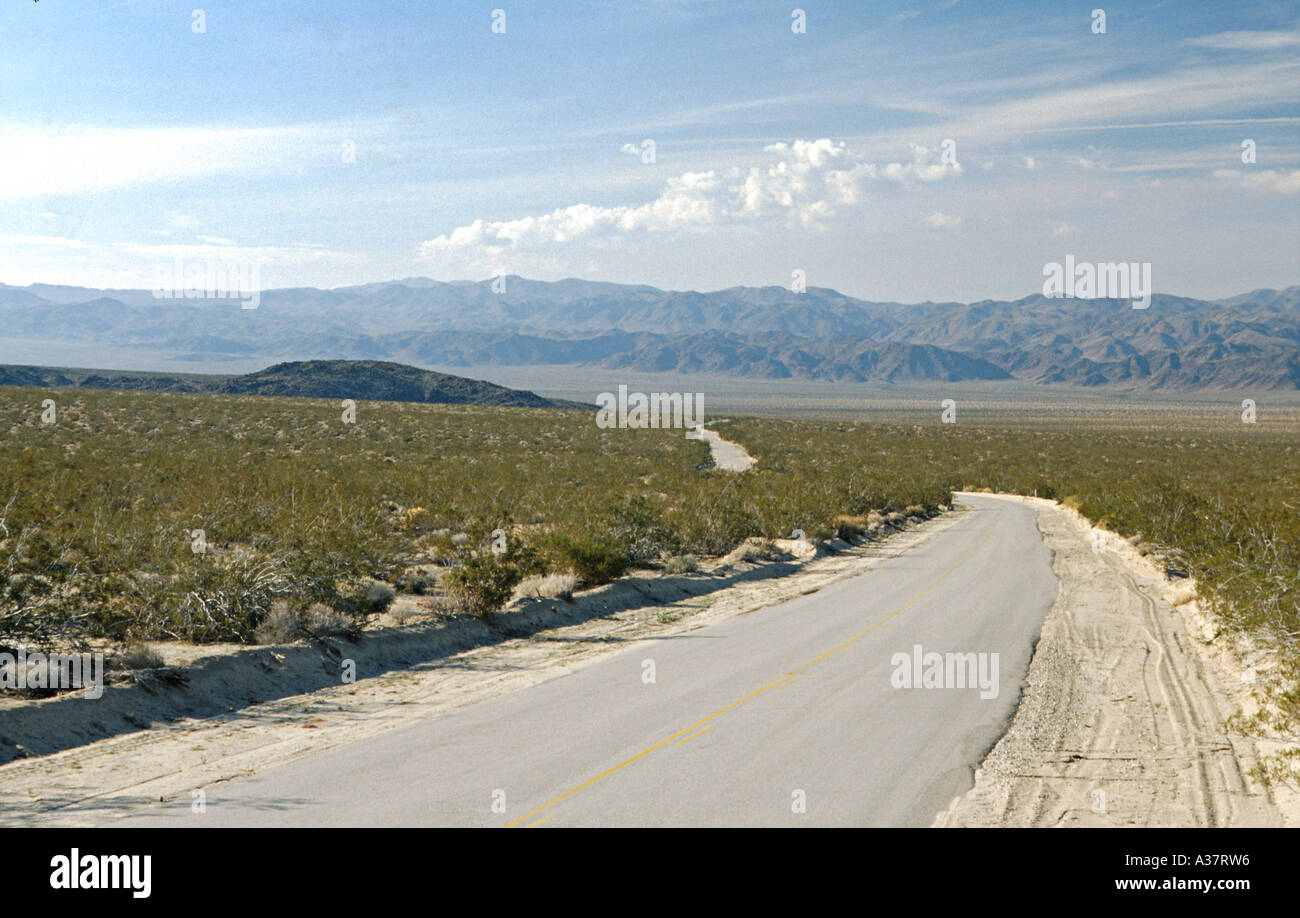 CALIFORNIA Joshua Tree National Park Pinto Basin road extend into ...