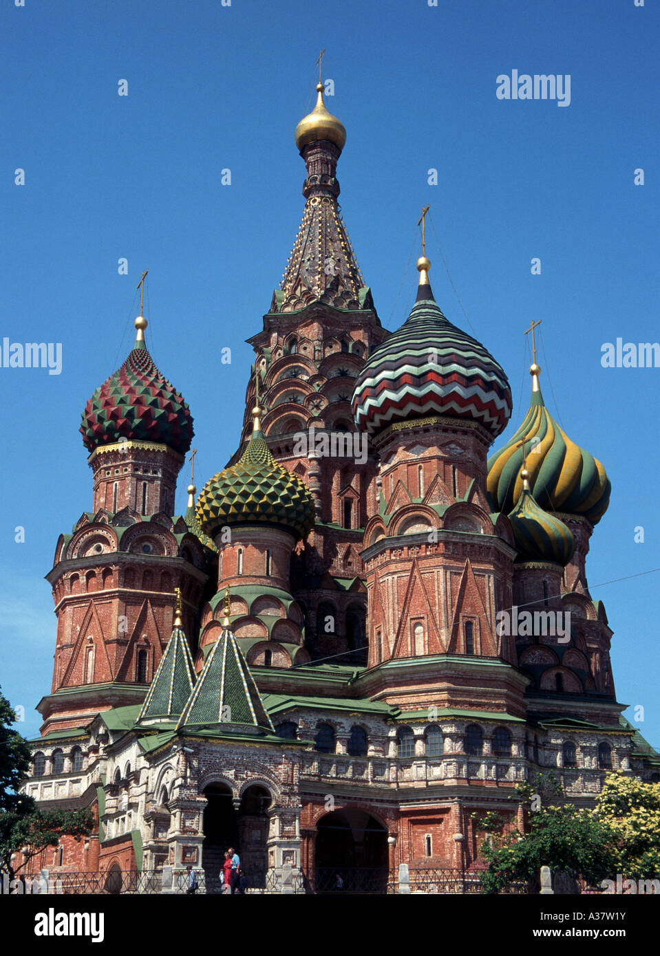 RUSSIA - Towers of St Basil's Cathedral in Red Square ,Moscow Stock Photo