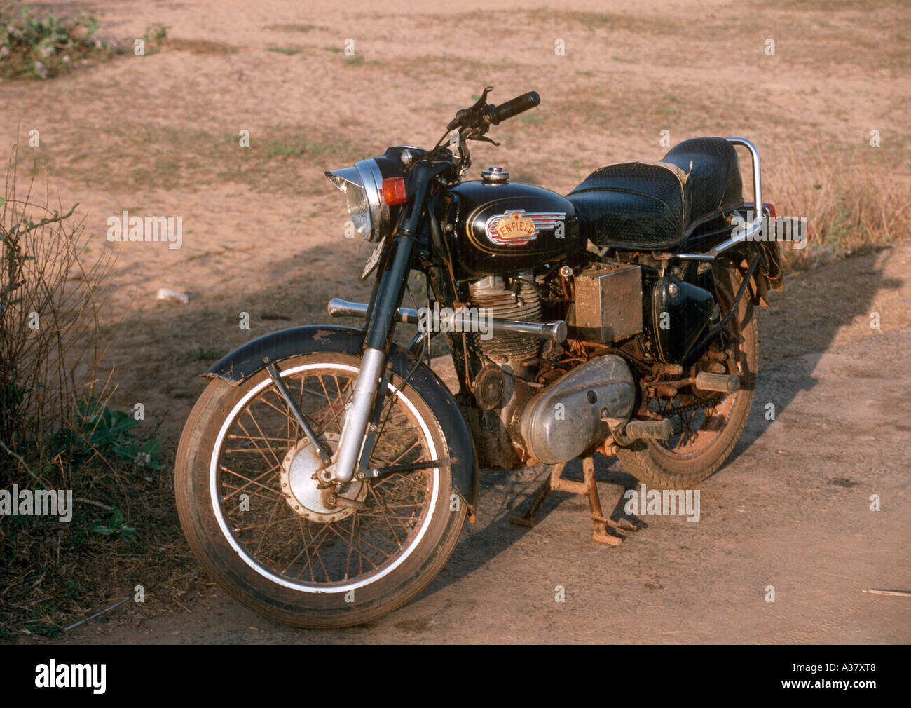 Indian Manufactured Enfield Motorbike, Goa, India Stock Photo
