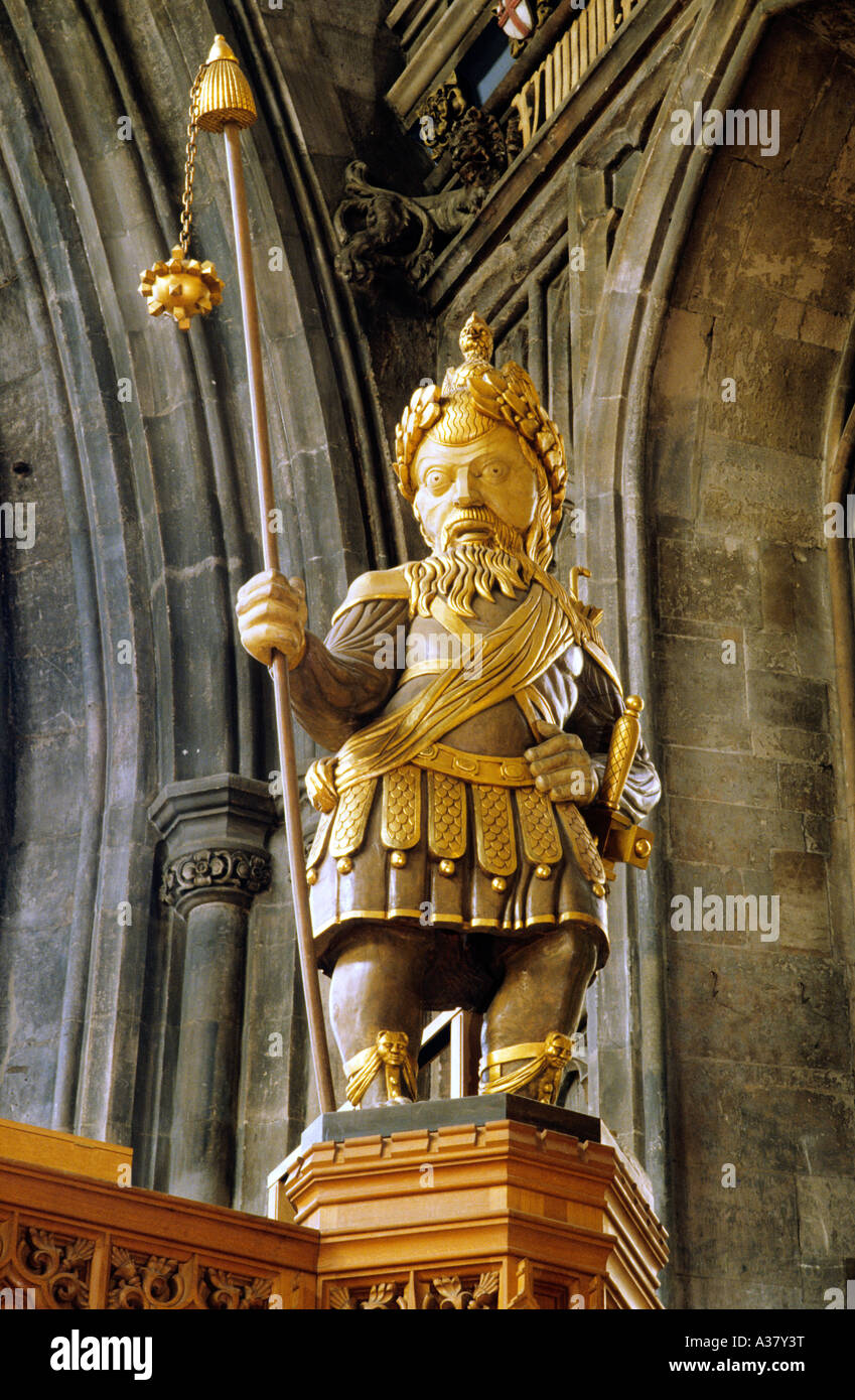 Gog Magog statuette statue gilt gilded figure The Guildhall London