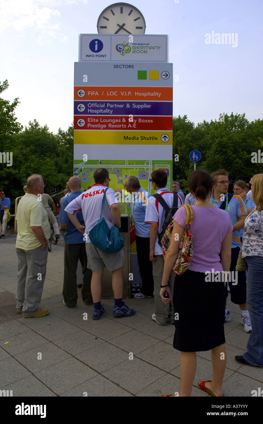fans directions sign stadium borussia dortmund germany poland world cup
