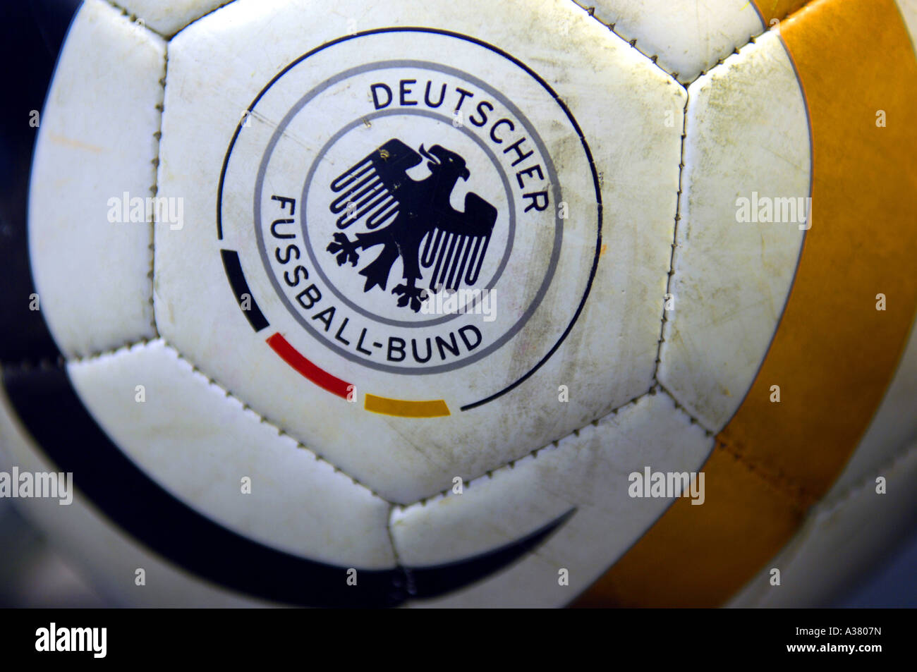 football ball soccer sport deutscher fussball bund colour horizontal Stock  Photo - Alamy
