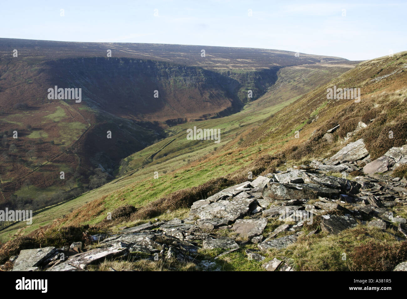 Black Mountain from the Cat's Back Ridge, Black Mountains, Wales Stock ...
