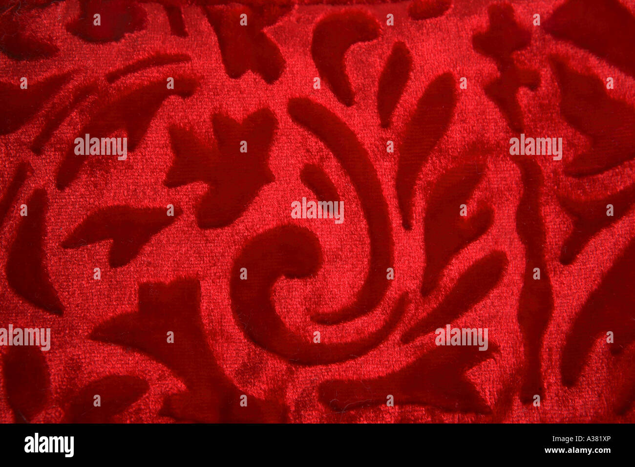 Red Fabric Detail Stock Photo