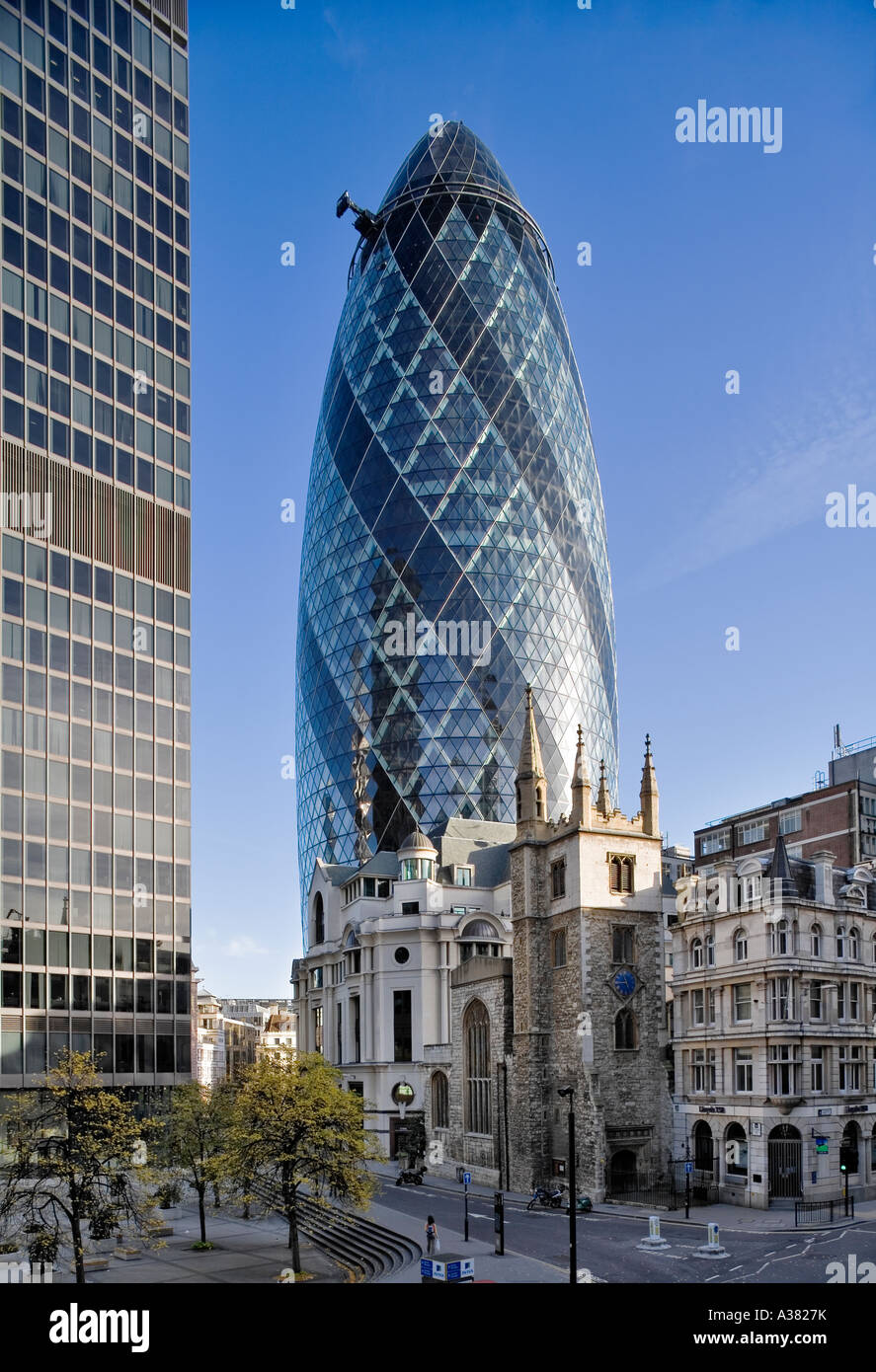 Swiss Re Headquarters, 30 St Mary Axe, City of London Stock Photo