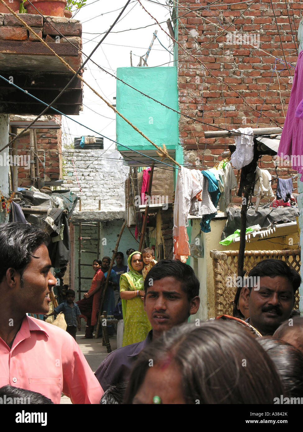 Slum community in east Delhi India that is working with the charity