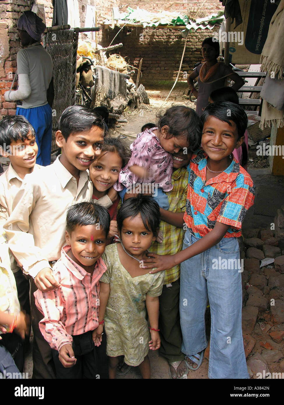Slum community in east Delhi India that is working with the charity