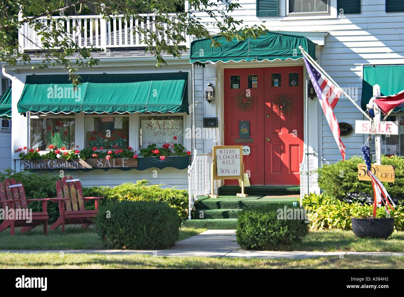 WISCONSIN Lake Geneva Gift shop in older house shopping area of small