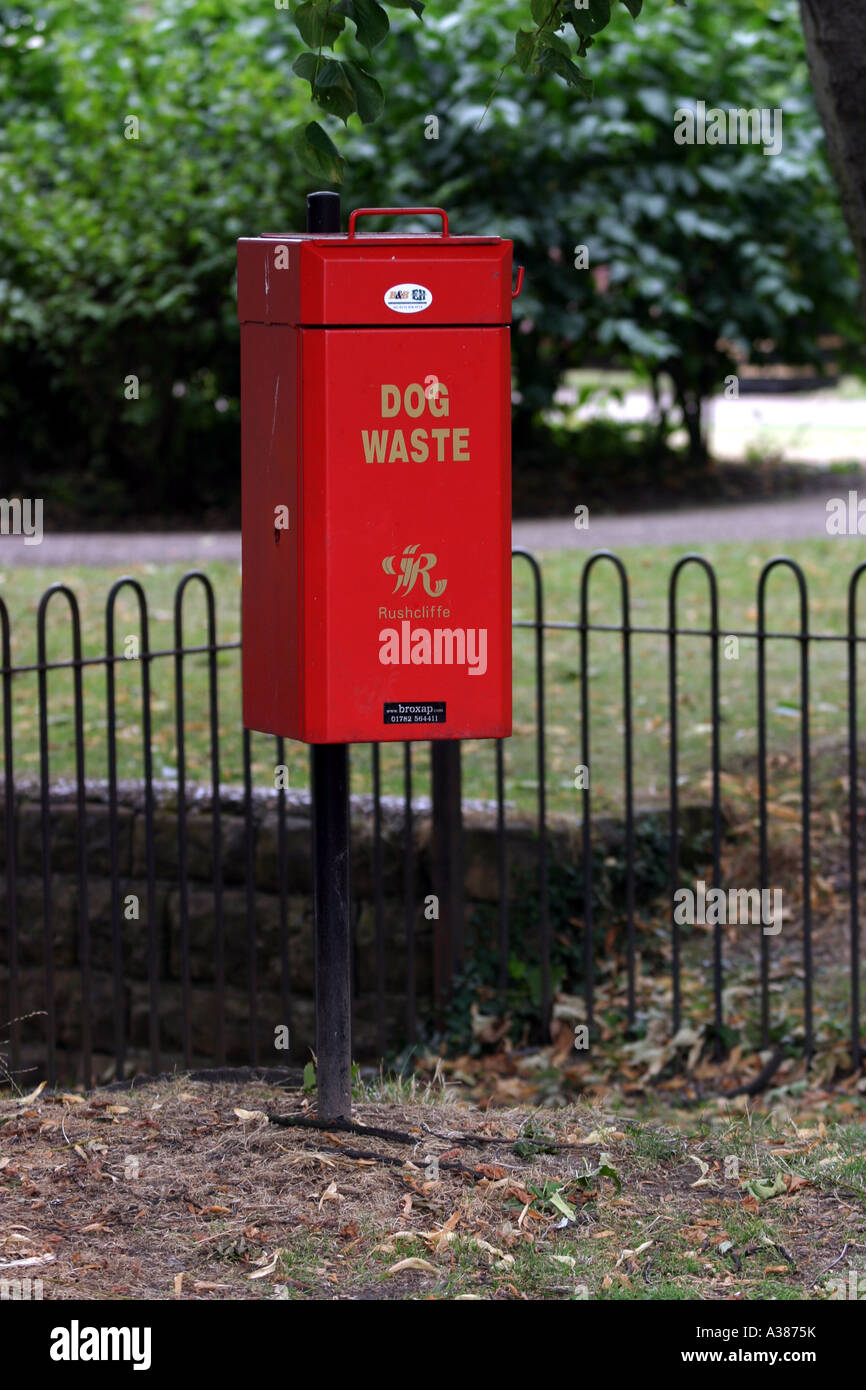3rd August 2006 Dog waste receptacle in a Nottingham Rushcliffe park West Bridgeford Nottingham