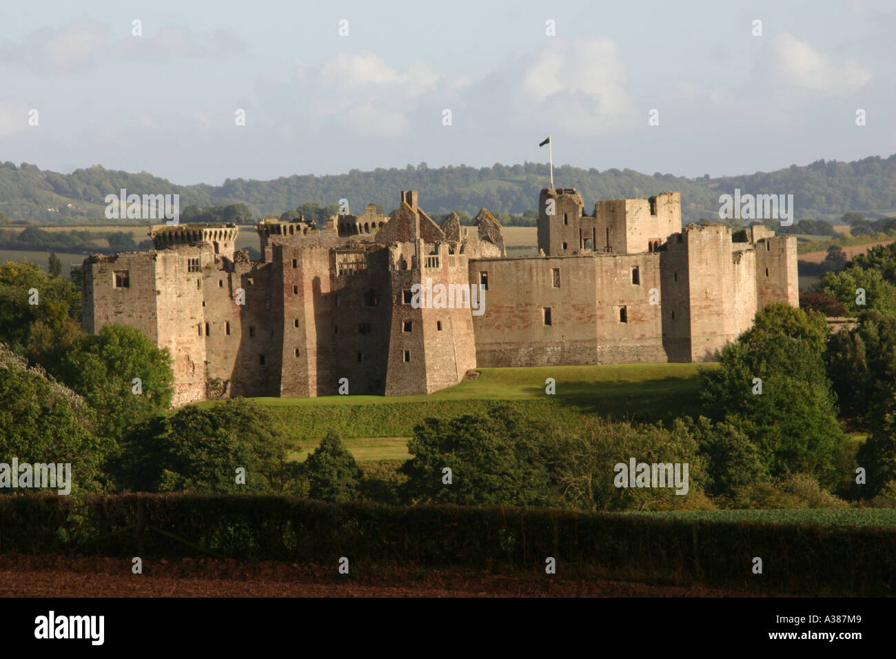 Raglan Castle Monmouthshire South East Wales Stock Photo Alamy