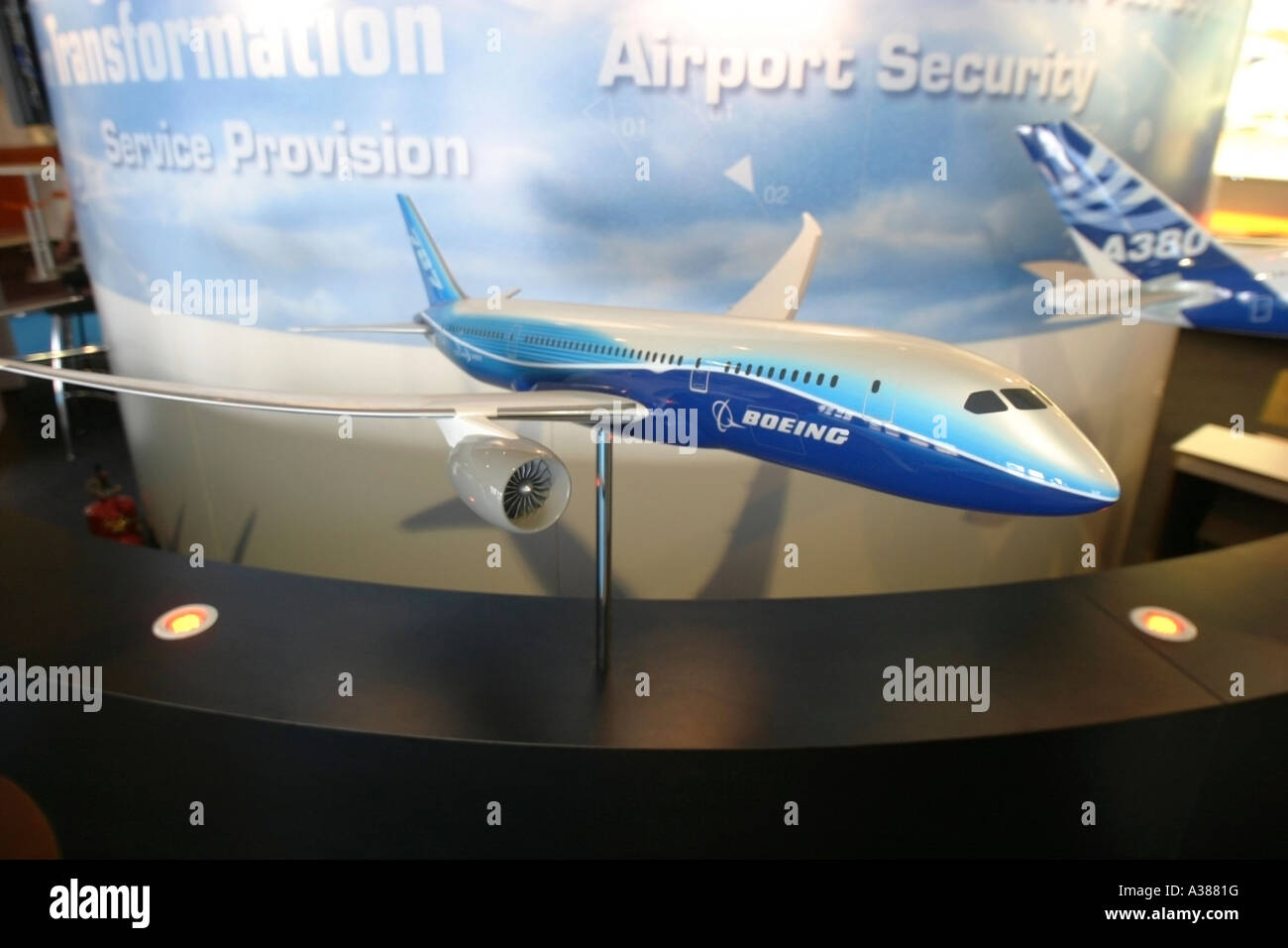 Model of Boeing 787 Dreamliner Stock Photo