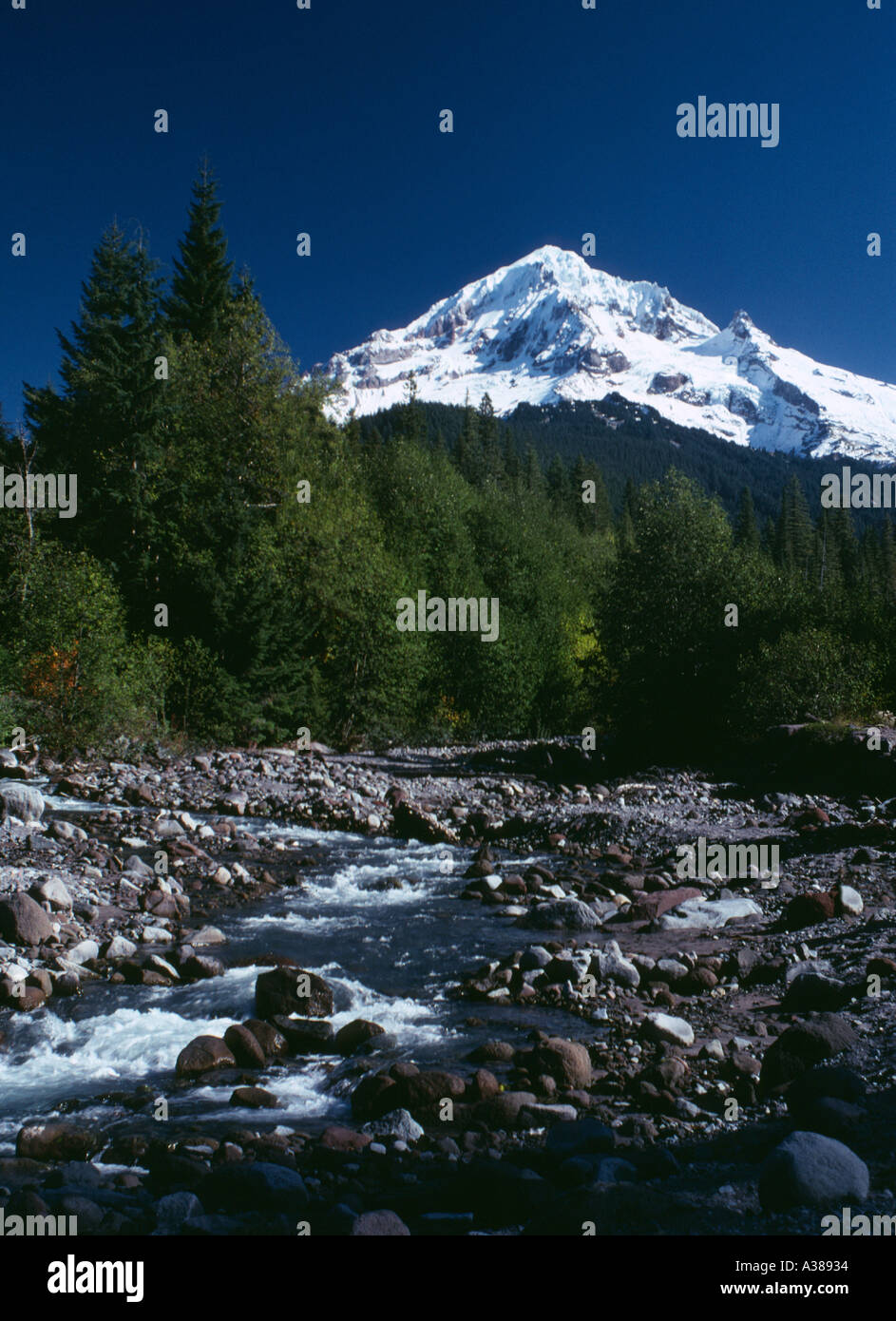 Mt Hood dormant volcano in Oregon USA Stock Photo - Alamy