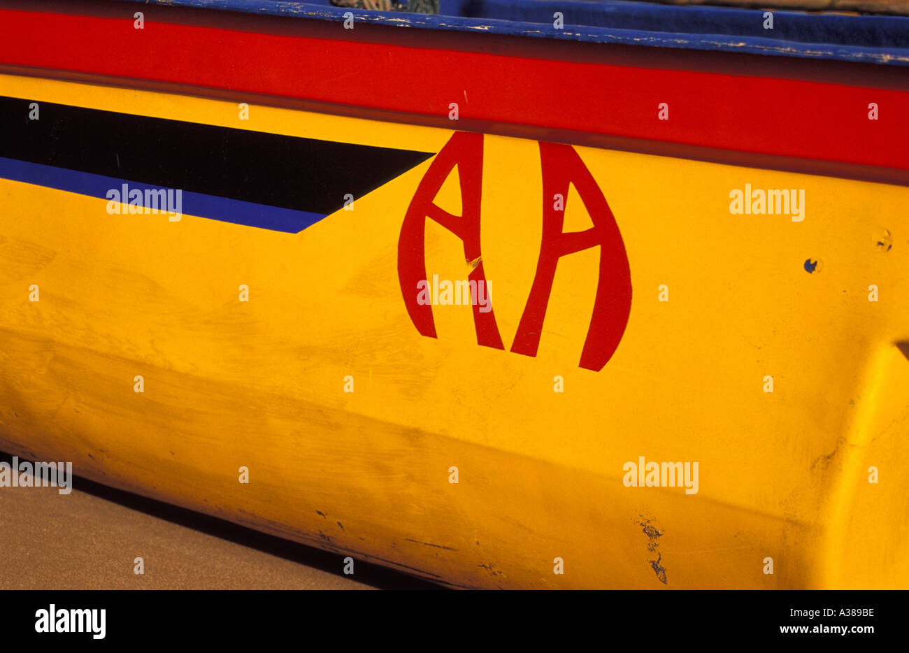 Yellow Boat on Indian Ocean Shore Stock Photo