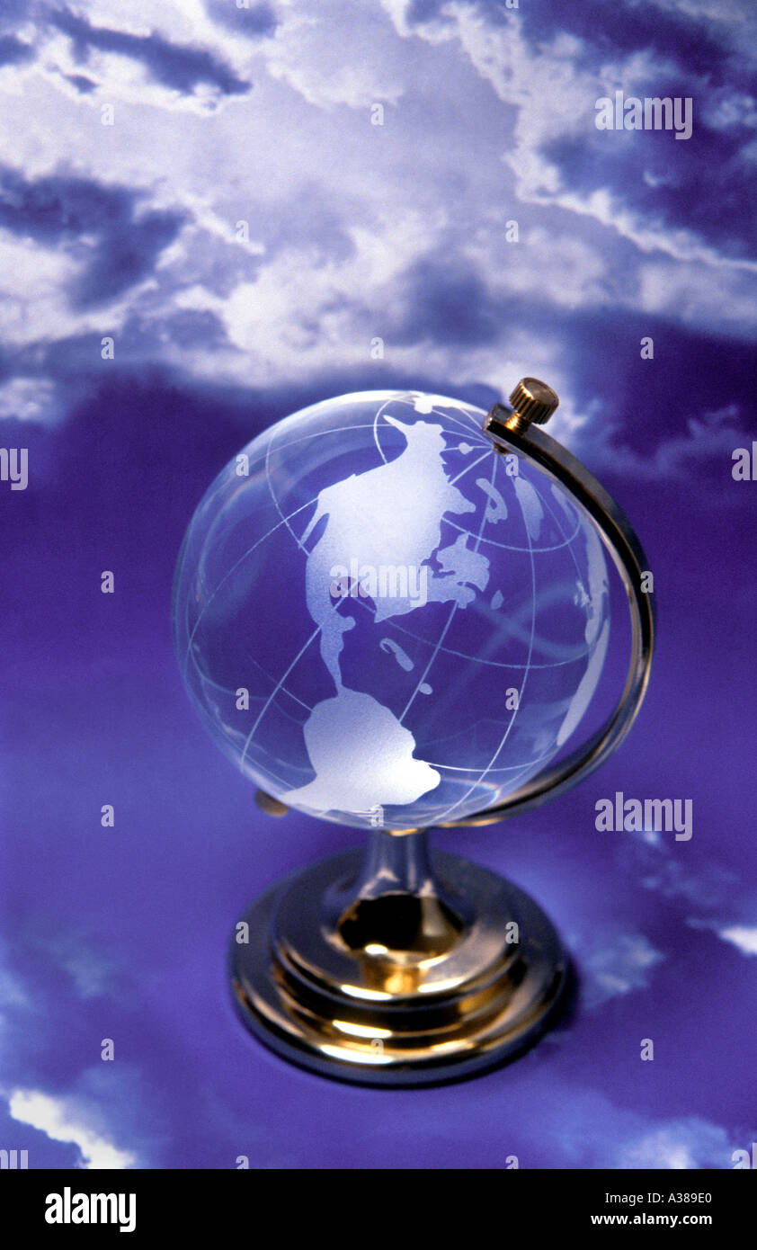 Earth globe showing the Americas Stock Photo