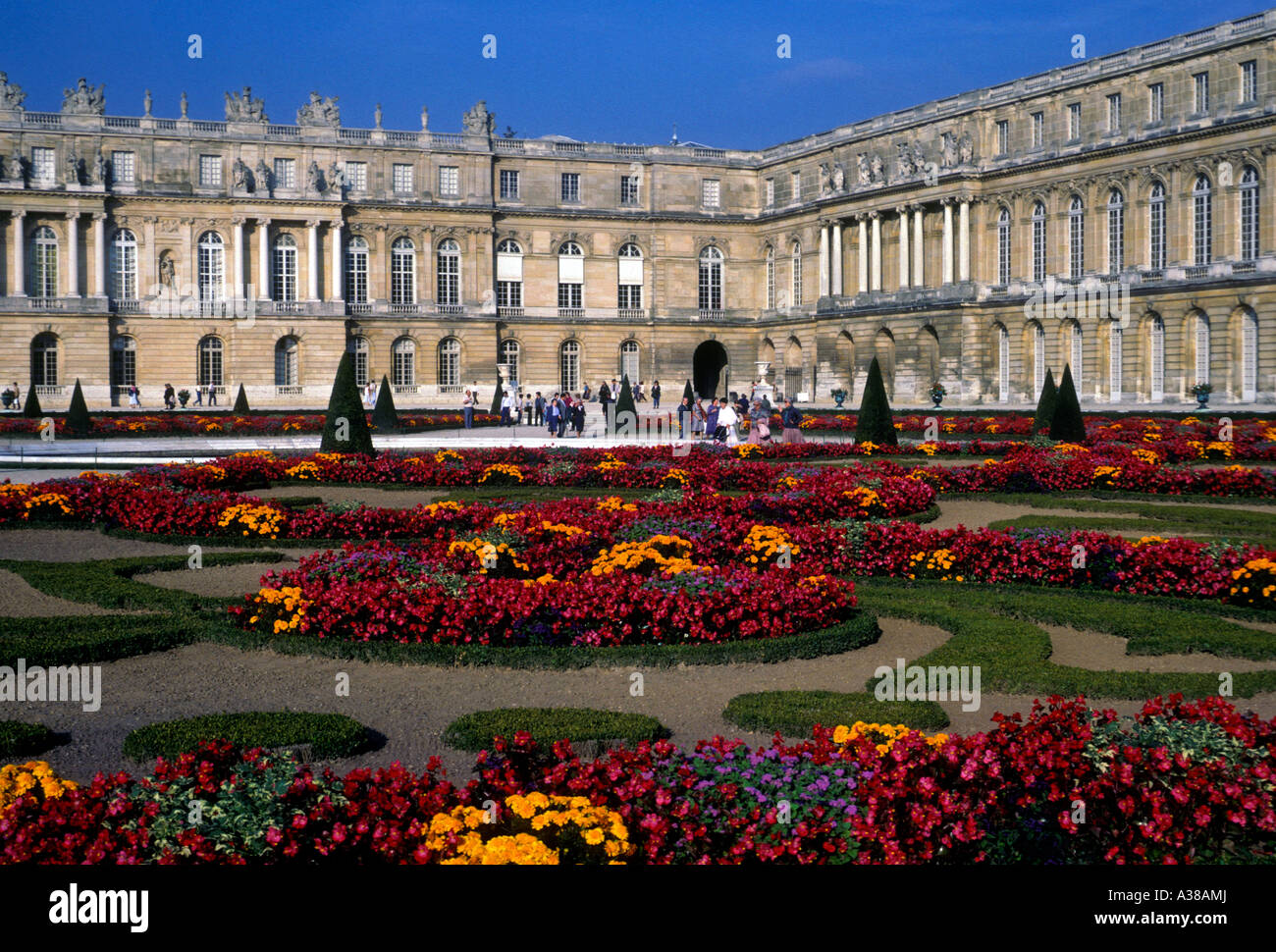 Formal gardens, Palace of Versailles, city of Versailles, Ile-de-France region, France, Europe Stock Photo