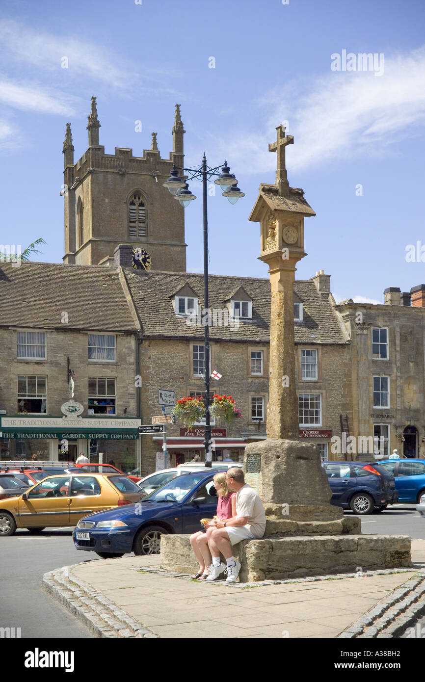 Market Square in the Cotswold town of StowontheWold, Gloucestershire
