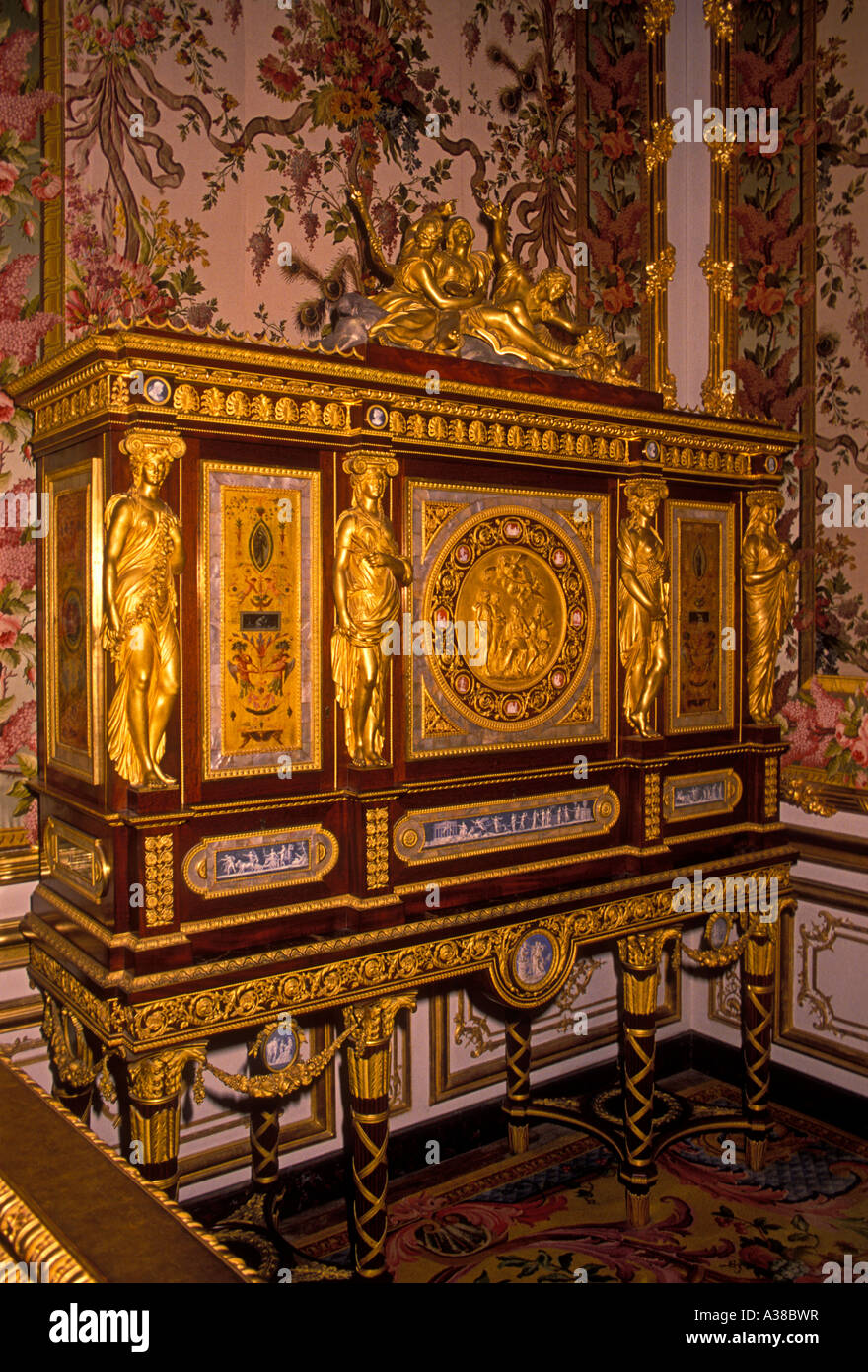 Jewel cabinet, Palace of Versailles, city of Versailles, Ile-de-France region, France, Europe Stock Photo