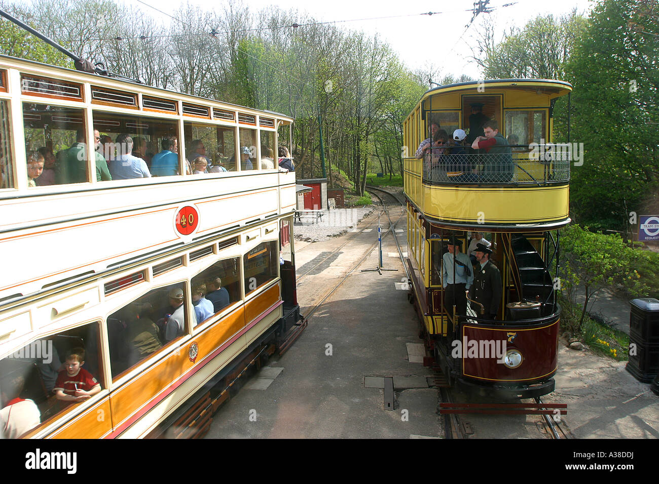 NATIONAL TRAMWAY MUSEUM CRICH DERBYSHIRE ENGLAND Stock Photo Alamy
