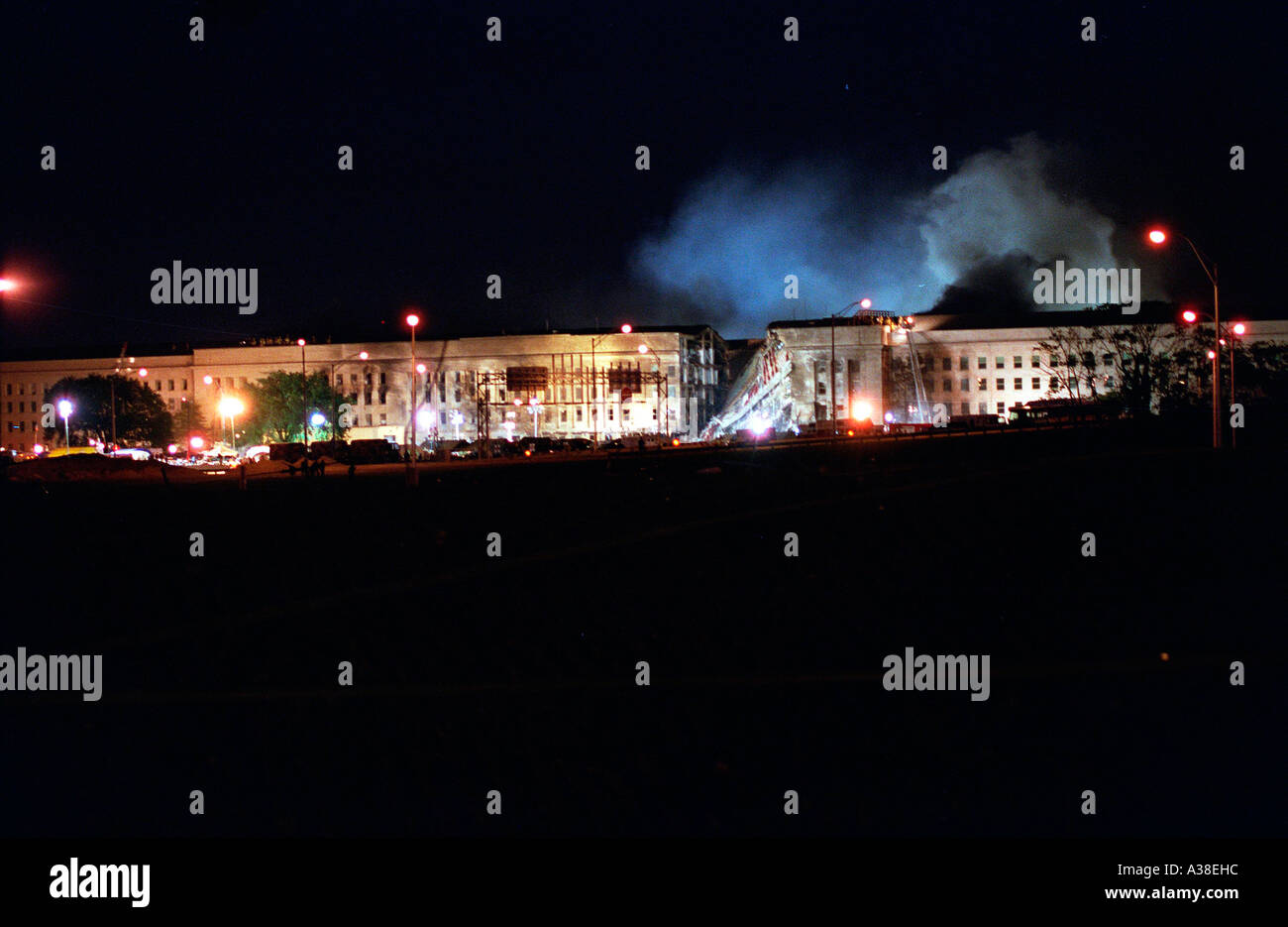 Aftermath of the September 11 2001terrorist attack on the Pentagon, Washington D.C. Stock Photo