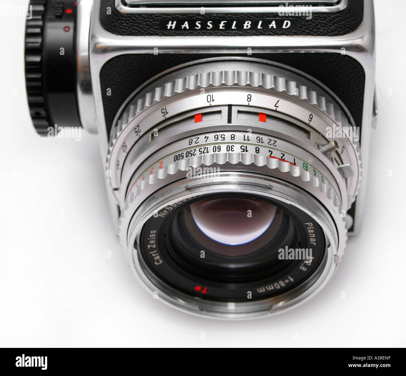 Hasselblad 500cm medium format single lens reflex camera 6x6 cm two and a quarter square Stock Photo